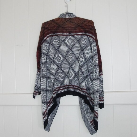 TOBI | Grandpa Texture Patterned Open Front Lightweight Cardigan - Picture 3 of 10
